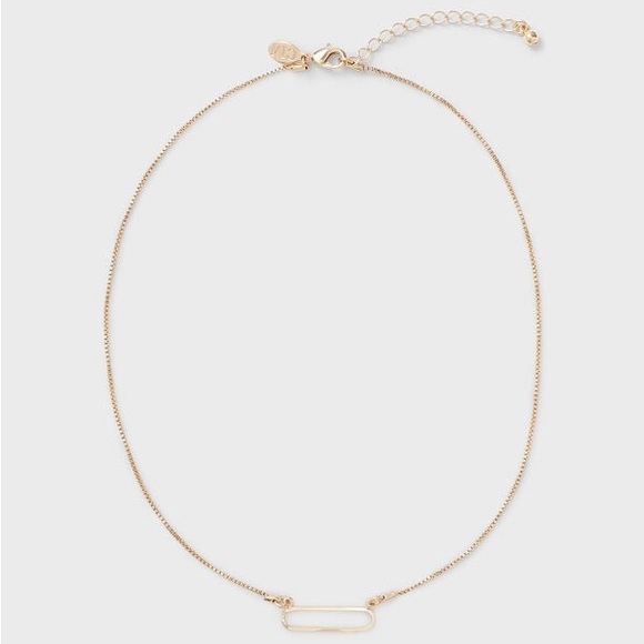 SOLD - Club Monaco Oval Necklace - Gold - Picture 1 of 10
